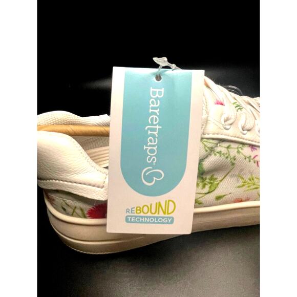 BARETRAPS SIZE 8M FLORAL WHITE SNEAKERS.  REBOUND TECHNOLOGY - Picture 5 of 6